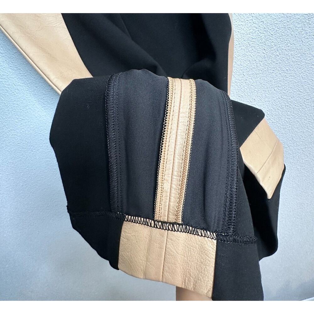 Diane von Furstenberg Black and Tan Leather Mosaic4 Women's Dress Size 2 - Picture 9 of 16